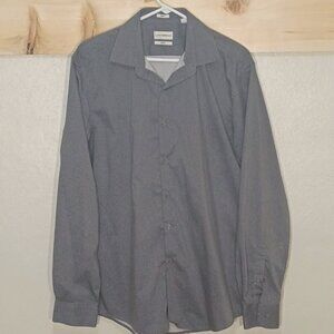 Men's Lucky Brand Slim Fit Stretched Long Sleeve, Blue/White, Size L